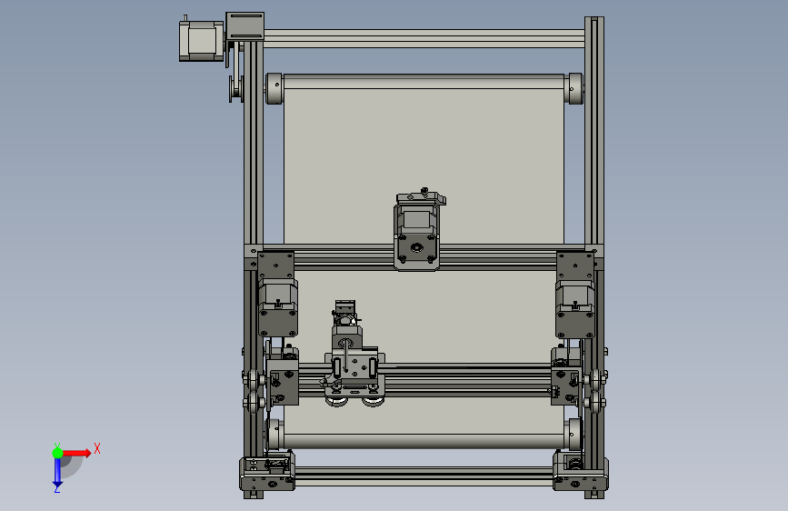 Y0397-3D打印机moving-bed-3d-printer-mb3dp+STP 俯视图