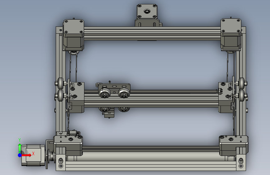Y0397-3D打印机moving-bed-3d-printer-mb3dp+STP 正面视图