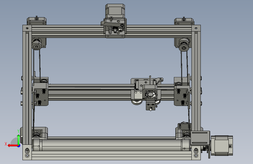 Y0397-3D打印机moving-bed-3d-printer-mb3dp+STP 背面视图