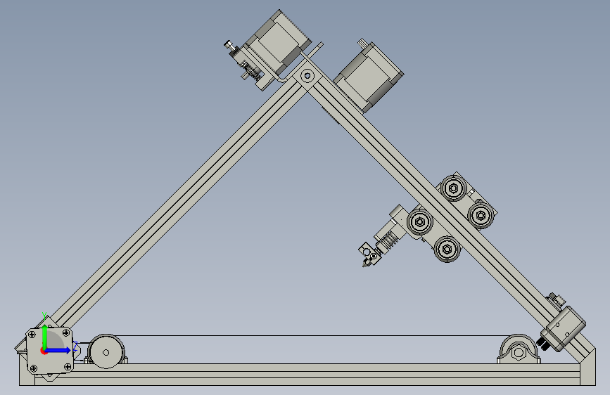 Y0397-3D打印机moving-bed-3d-printer-mb3dp+STP 左侧视图
