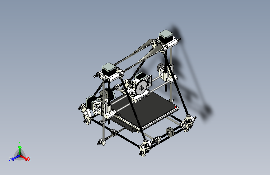 Y0493-B28-RepRap+Prusa孟德尔3D打印机（Inventor格式）