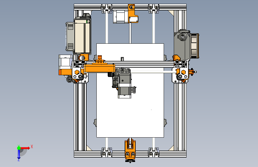 Y0584-PRUSA+MK3-3d打印机 俯视图