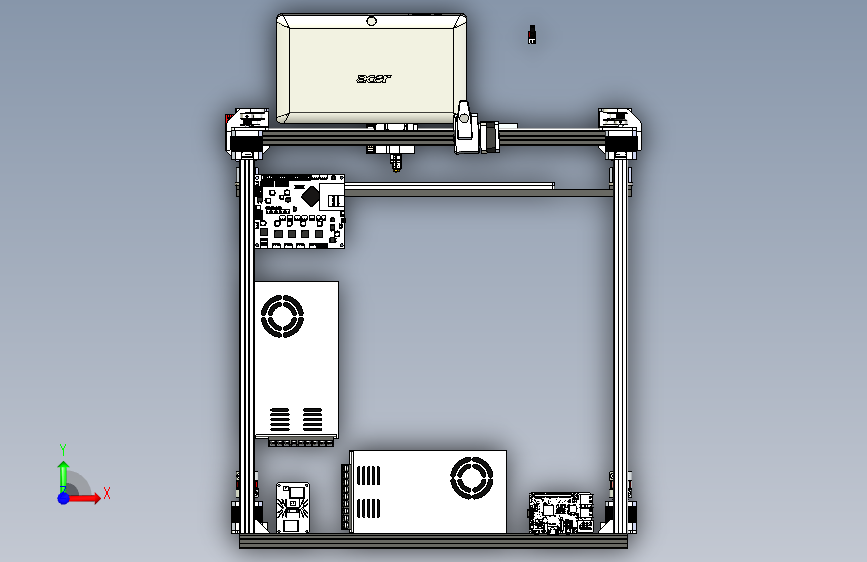 Y0612-x5s-3d打印机 正面视图