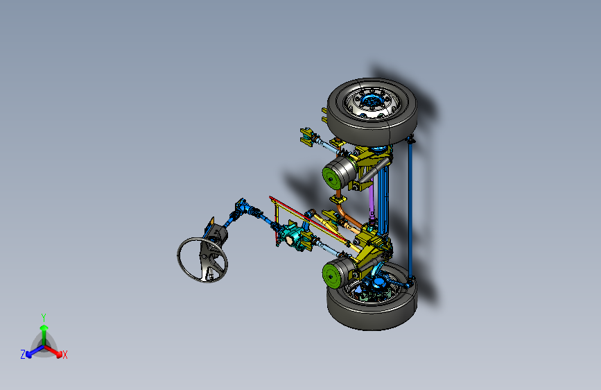 Y0632-转向系统+low-floor-bus-front-suspension-and-steering+STP