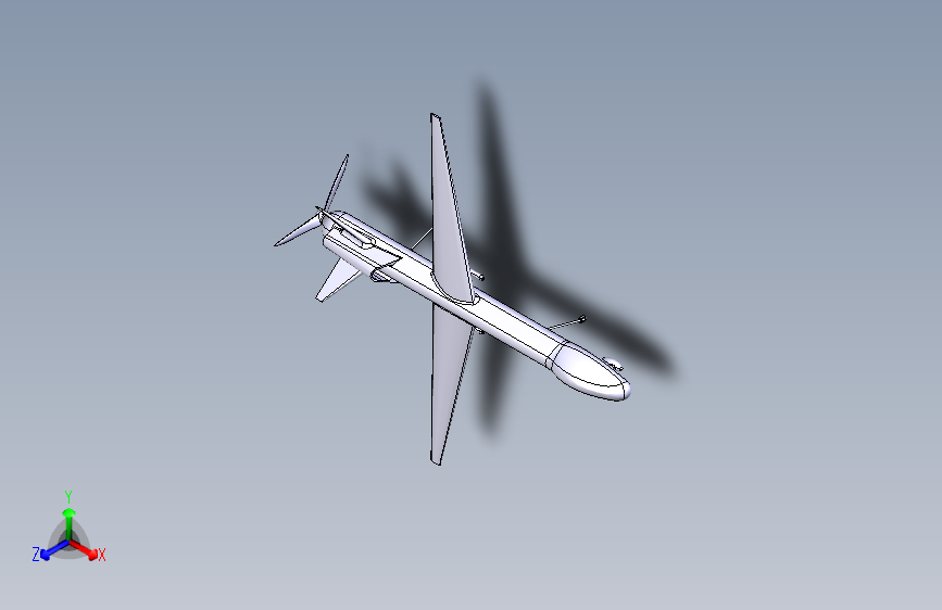 Y0640-无人机+armed-uav-plane+CATIA+STP