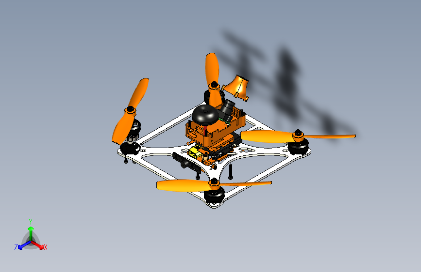 Y0650-无人机+blackbolt-xbr220-racing-quadcopter+SW+STL