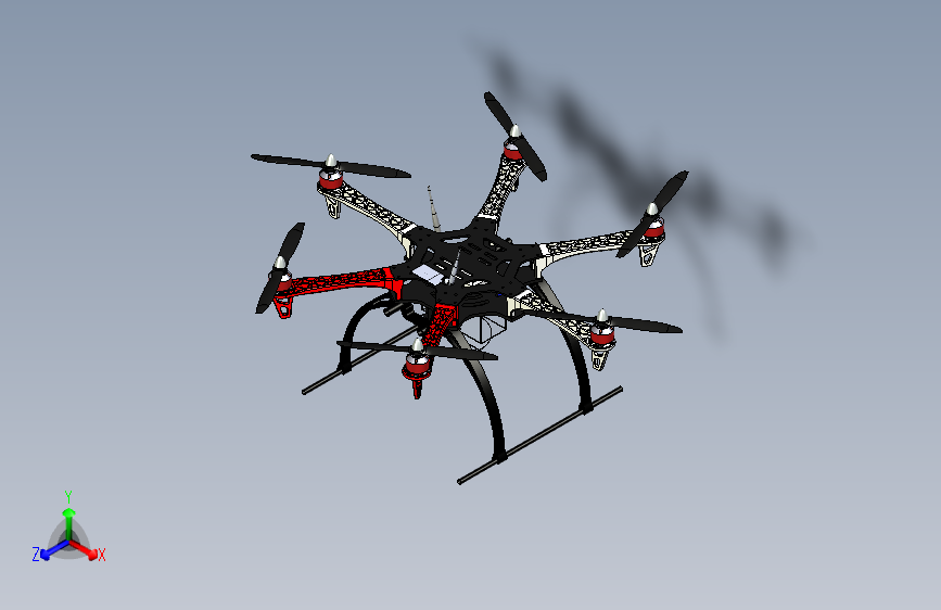 Y0665-无人机+dji-flamewheel-hexacopter+SW