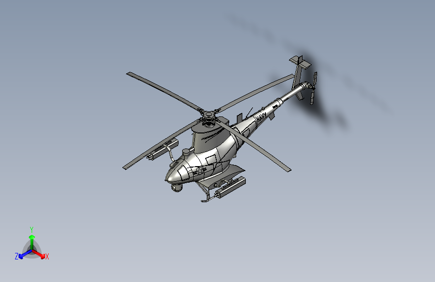 Y0691-无人机+drone-us-navy-mq-8b-firescout-uav-helicopter+STP+IGS