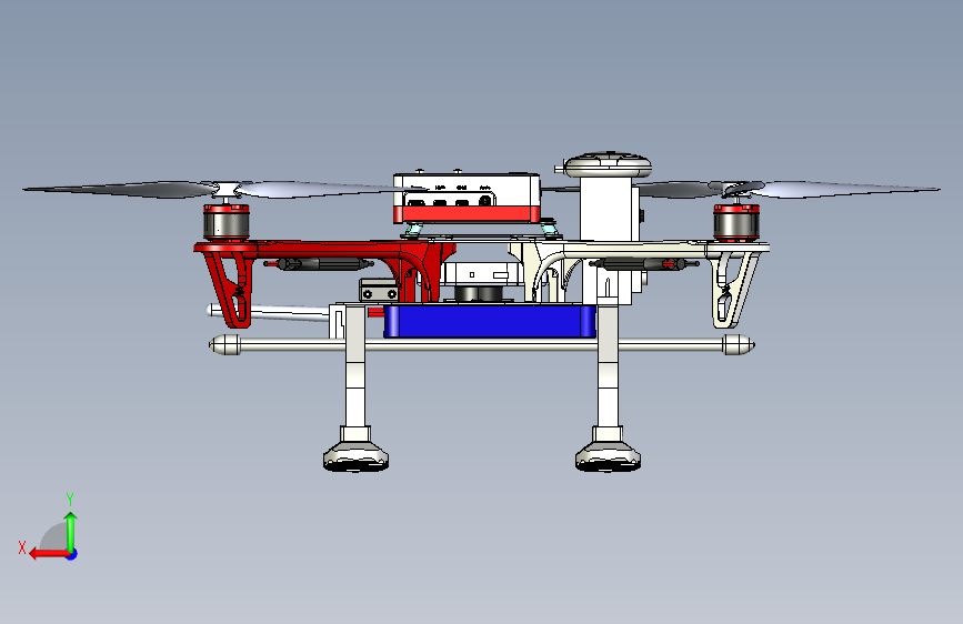 Y0702-无人机+f450-quadcopter-for-crack-detection-tools-1+1+STP+IGS 背面视图