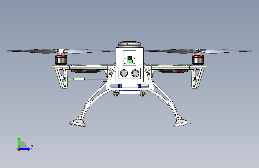 Y0702-无人机+f450-quadcopter-for-crack-detection-tools-1+1+STP+IGS 左侧视图