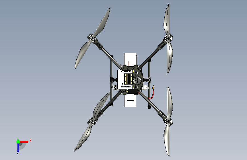 Y0703-无人机+firefighting-quadcopter+SW+STP 俯视图