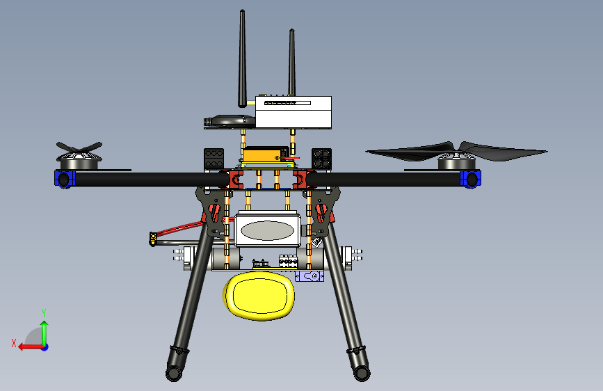 Y0703-无人机+firefighting-quadcopter+SW+STP 背面视图