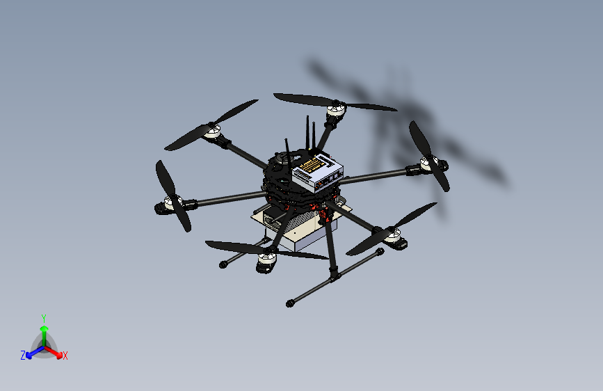 Y0748-无人机+package-delivery-hexacopter+SW+STP