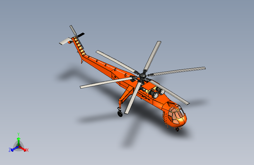 Y0772-无人机+sikorsky-s64-crane-helicopter+SW+STP+IGS