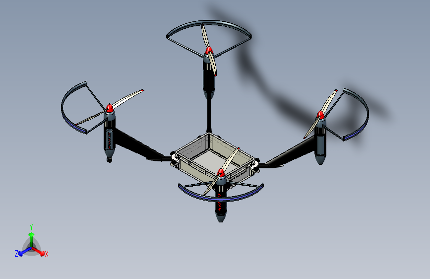 Y0774-无人机+solo-modular-uav+STP