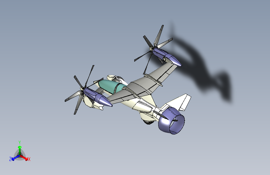 Y0779-无人机+terrafugia-tf-x-flying-formula-1+26+STP