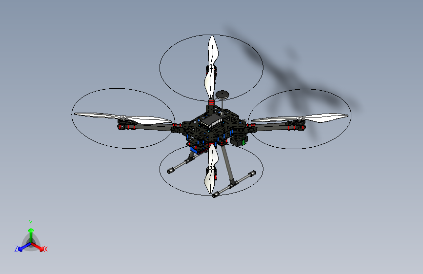 Y0794-无人机+x4-750mm-quadcopter+STP