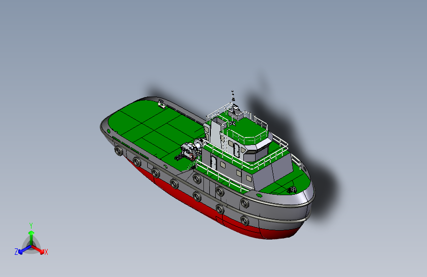 Y0821-轮船+军舰+tug-boat-30m-1+2+STP+SW