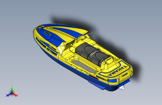 Y0835-轮船+军舰+yahama-waverider-extreme-1+5+STP+SW+STL