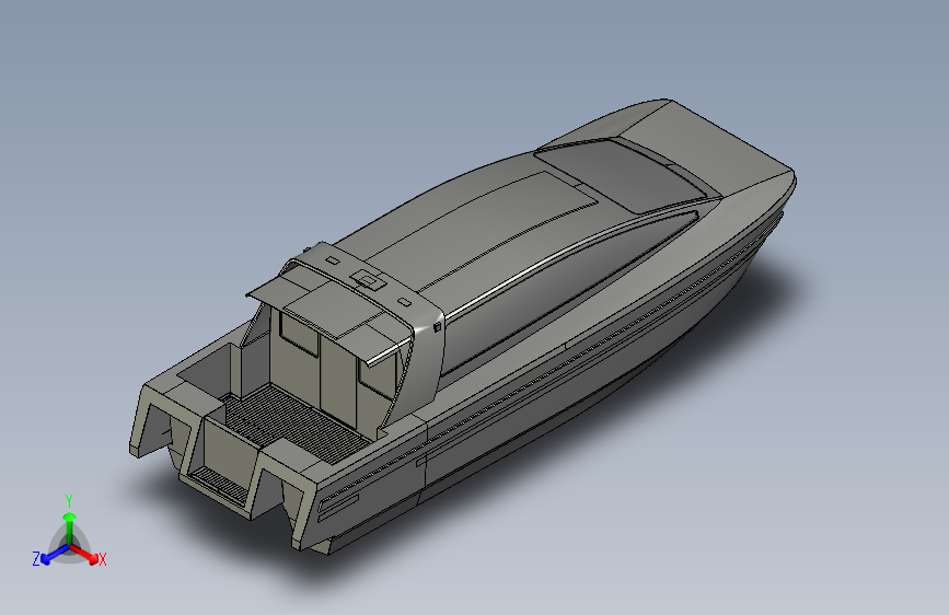 Y0839-轮船+军舰+10-meter-catamaran-speedboat-1+8+STP+IGS