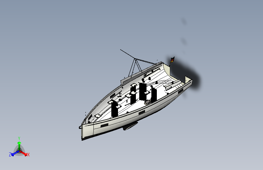 Y0842-轮船+军舰+12-5m-cruiser-1+3+IGS