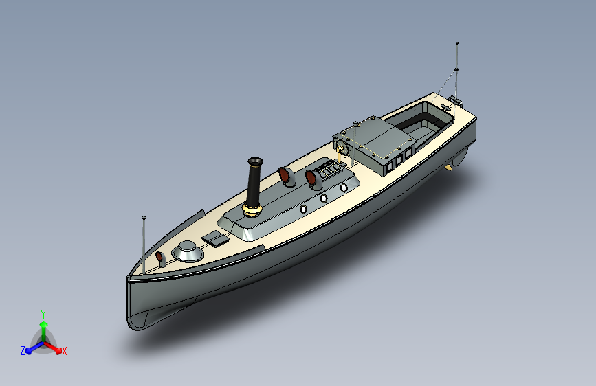 Y0851-轮船+军舰+45ft-steam-pinnace-1+2+STP+SW+X_T