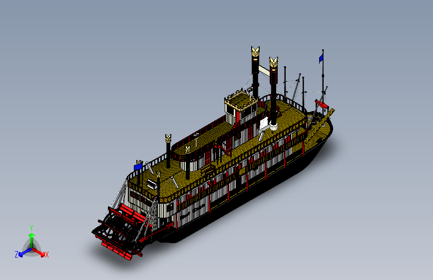 Y0852-轮船+军舰+47cm-steamboat-model-1+1+SW