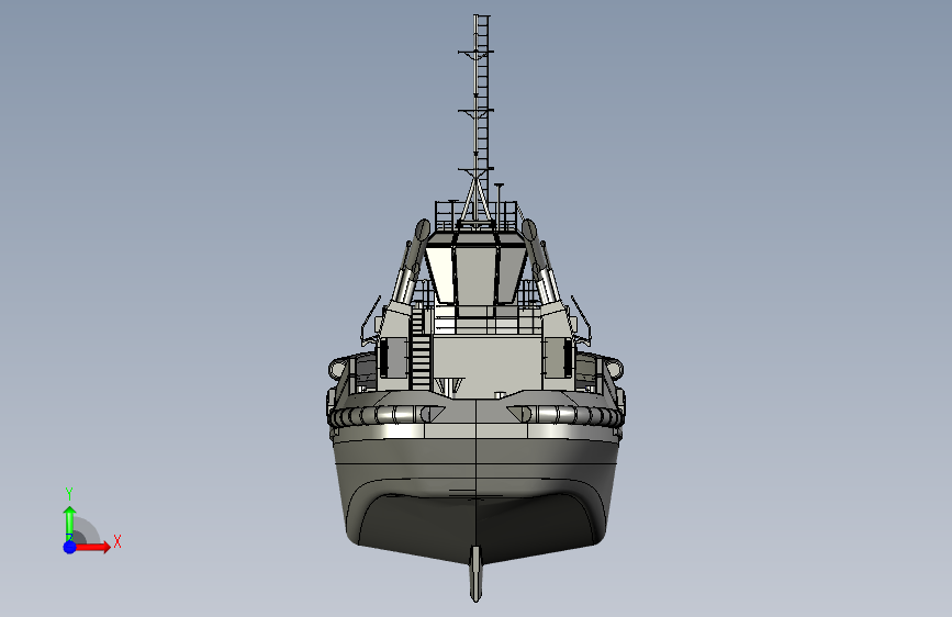 Y0867-轮船+军舰+azimuth-stern-drive-tug-2810-1+3+STP+IGS 正面视图