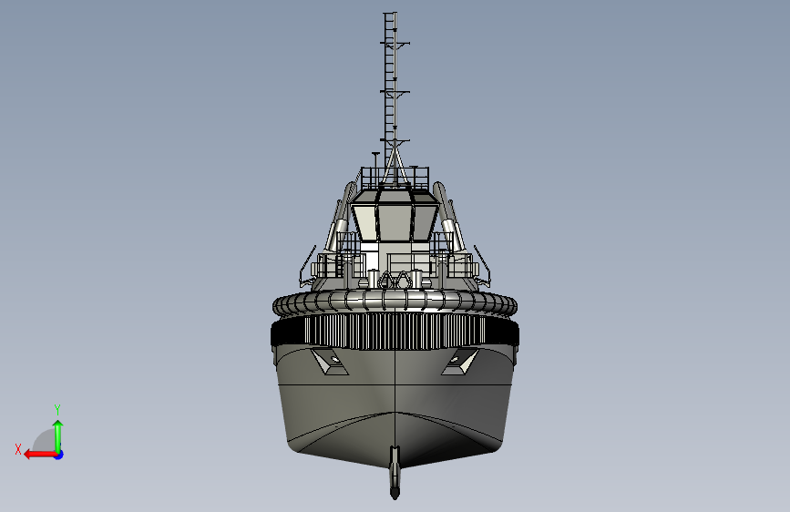 Y0867-轮船+军舰+azimuth-stern-drive-tug-2810-1+3+STP+IGS 背面视图