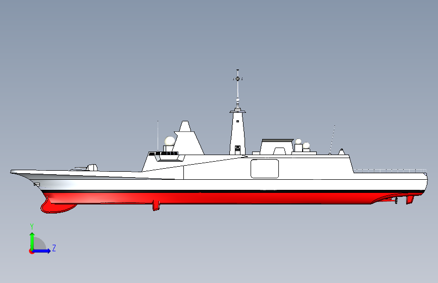 Y0896-轮船+军舰+fremm-fregate-multi-missions-1+1+IGS+SW 正面视图