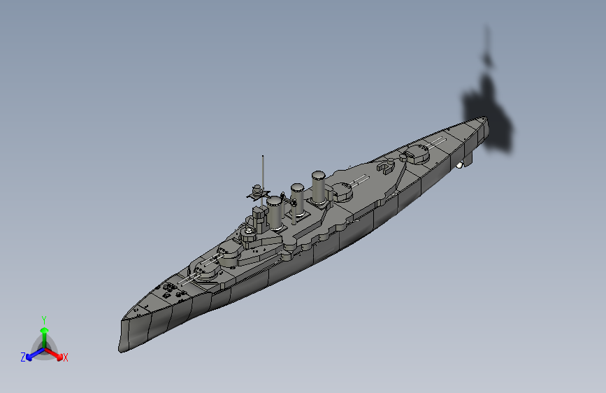 Y0903-轮船+军舰+hms-tiger-r-c-model-1+3+STP+X_T