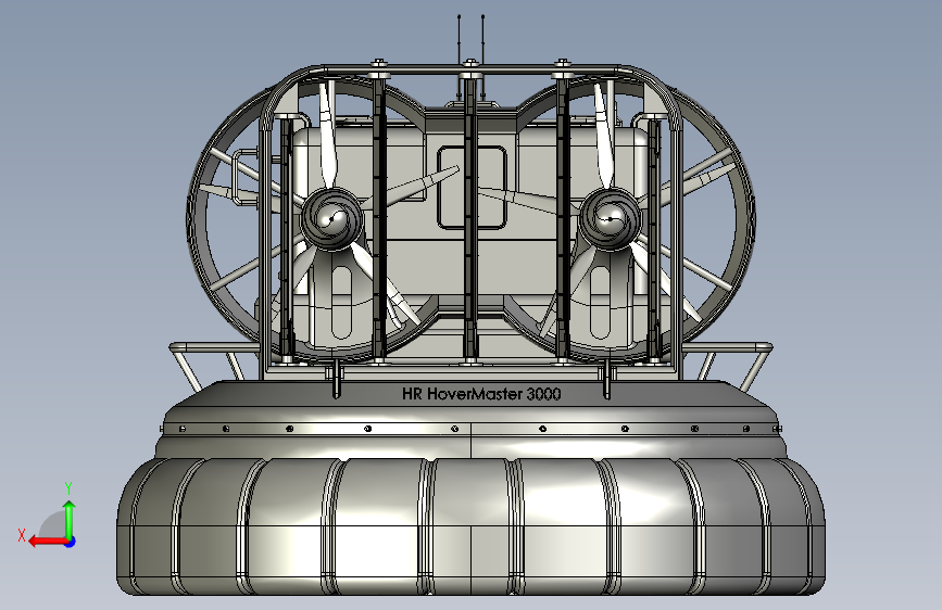 Y0904-轮船+军舰+hr-hovermaster-3000-hovercraft-1+7+STP 背面视图
