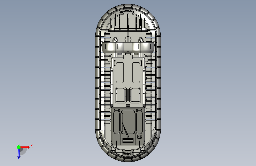Y0904-轮船+军舰+hr-hovermaster-3000-hovercraft-1+7+STP 俯视图