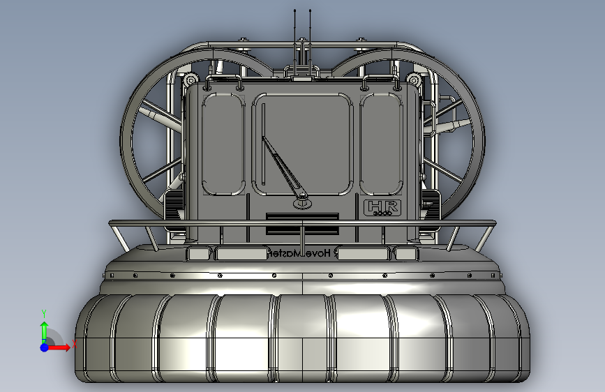 Y0904-轮船+军舰+hr-hovermaster-3000-hovercraft-1+7+STP 正面视图
