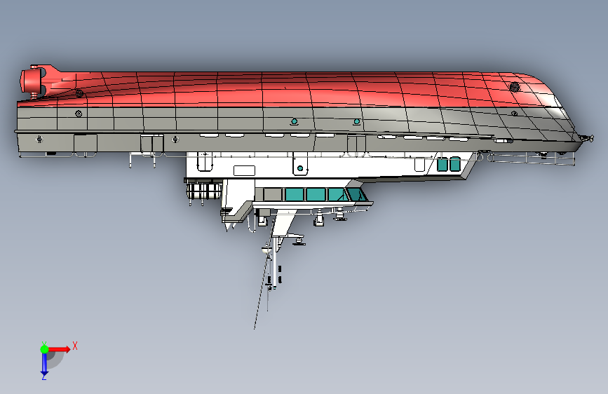 Y0905-轮船+军舰+hydrographic-boat-2+2+STP 左侧视图