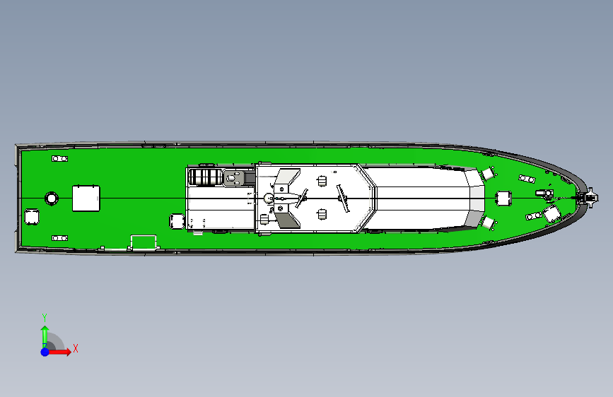 Y0905-轮船+军舰+hydrographic-boat-2+2+STP 正面视图