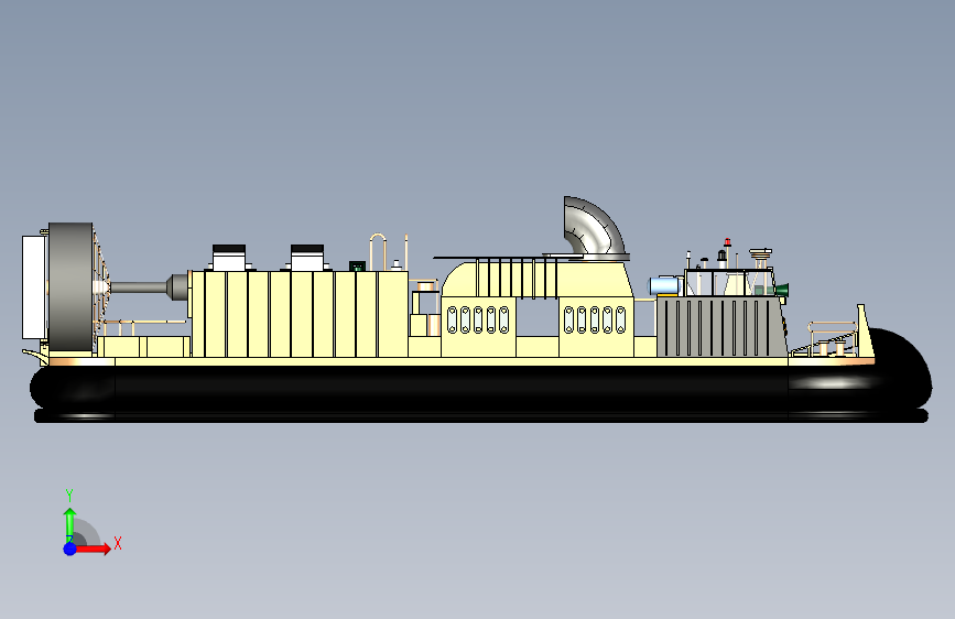 Y0910-轮船+军舰+lcac-navy-carrier-hovercraft-1+16+STP+IGS+SW 正面视图