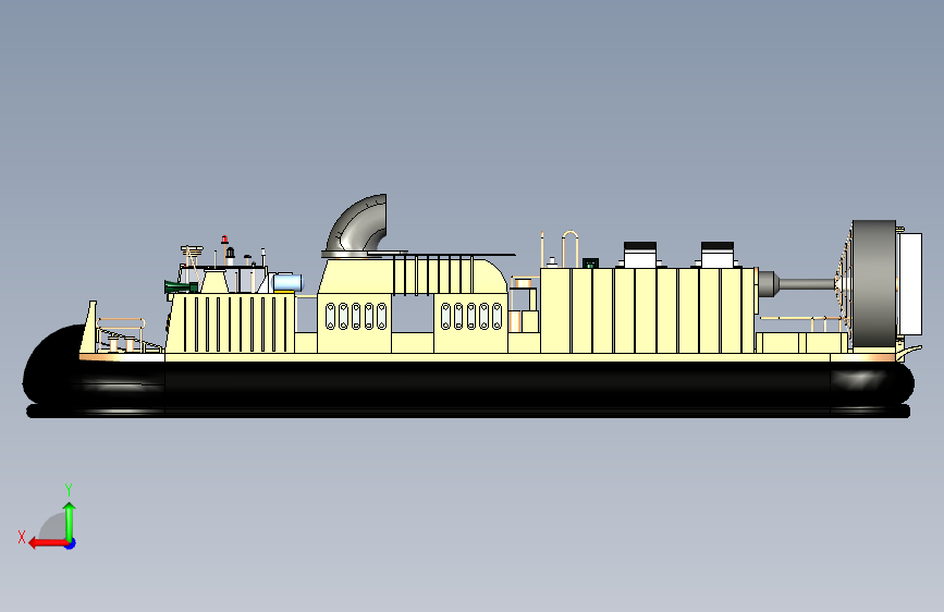 Y0910-轮船+军舰+lcac-navy-carrier-hovercraft-1+16+STP+IGS+SW 背面视图