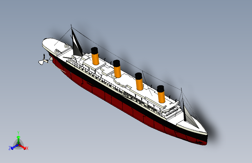 Y0947-轮船+军舰+rms-titanic-2+2+SW