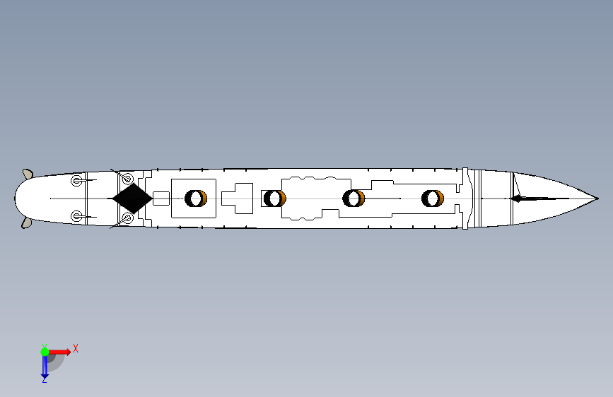 Y0947-轮船+军舰+rms-titanic-2+2+SW 俯视图