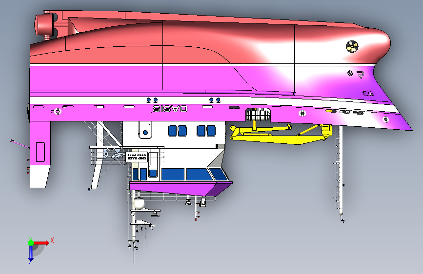 Y0962-轮船+军舰+small-seiner-trawler-1+3+STP 左侧视图