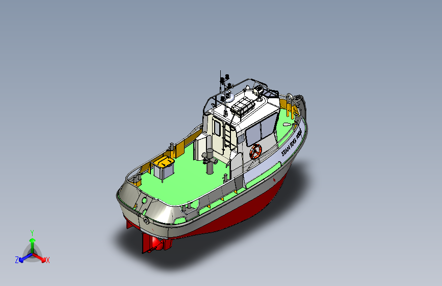 Y0968-轮船+军舰+stan-tug-1+6+STP+IGS+SW