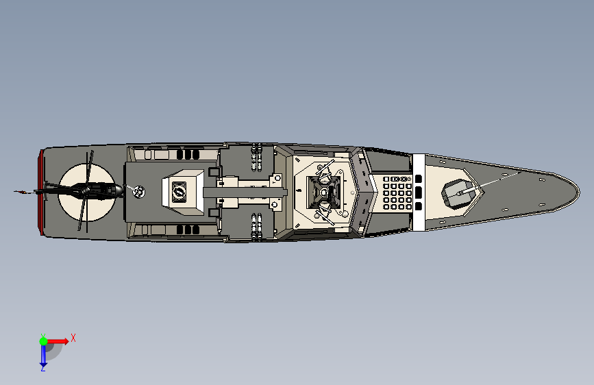 Y0971-轮船+军舰+tcg-istanbul-destroyer-1+29+STP+SW 俯视图