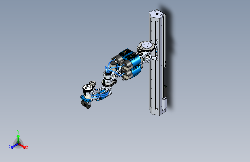 Y1176-工业机器人+4-axis-robotic-arm-v2+SW+STP