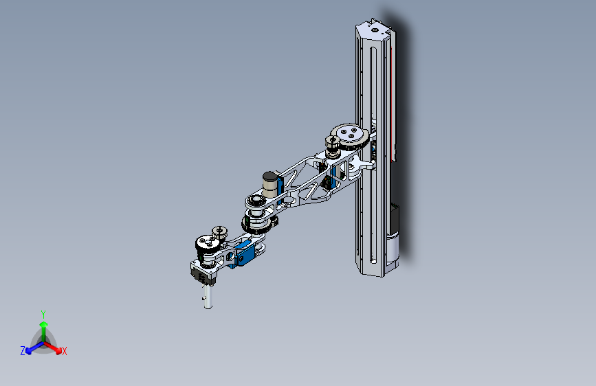 Y1283-工业机器人+four-axis-robotic-arm+SW+STP