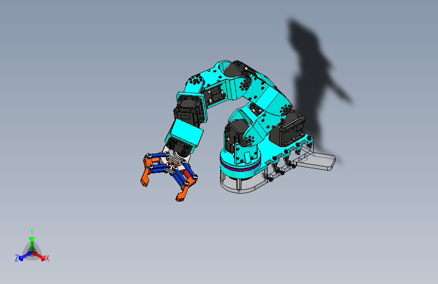 Y1356-工业机器人+servo-robot-arm-2+SW