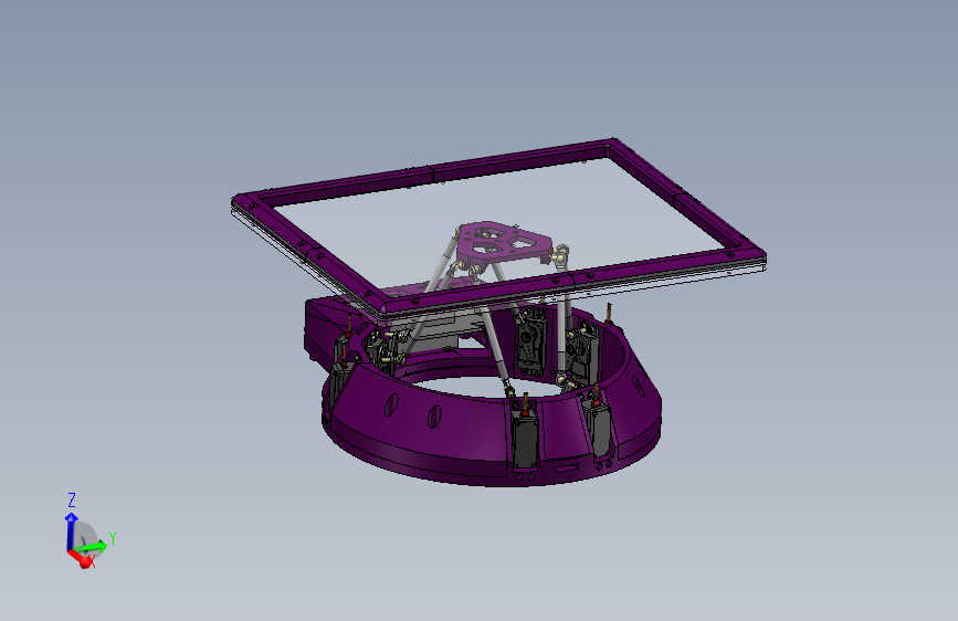 六自由度三维打印 Stewart 平台 格式：inventor STP SW 二维DWG+PDF