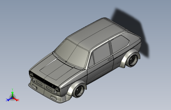Y1698-汽车+vw-golf-mk-i-berg-cup-racecar+STP