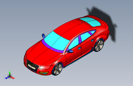 Y1728-汽车奥迪+A7+SolidWorks