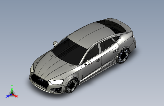 Y1740-汽车奥迪+S5+coupe+SolidWorks+stp